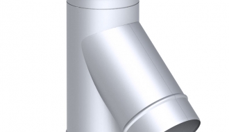 T-connection pipe 60  ° in stainless steel / Ø 200 mm