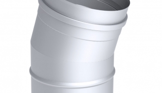 Elbow tube 15  ° in stainless steel / Ø 400 mm