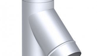 T-connection pipe 87  ° in stainless steel / Ø 450 mm