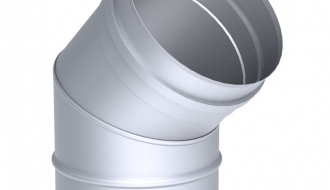 Elbow tube 45  ° in stainless steel / Ø 450 mm