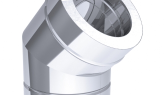 Elbow pipe 45  ° in stainless steel / Ø 400 mm
