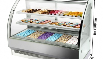 Cake Counter 1.50m / 2x Trays (LED)