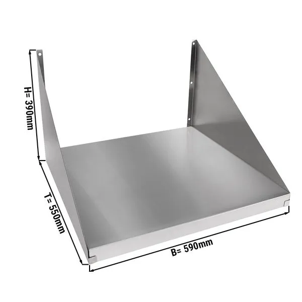 Stainless steel microwave holder - 590 mm