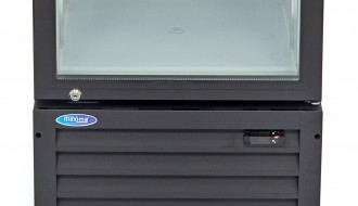 Klaasuksega külmik 360L