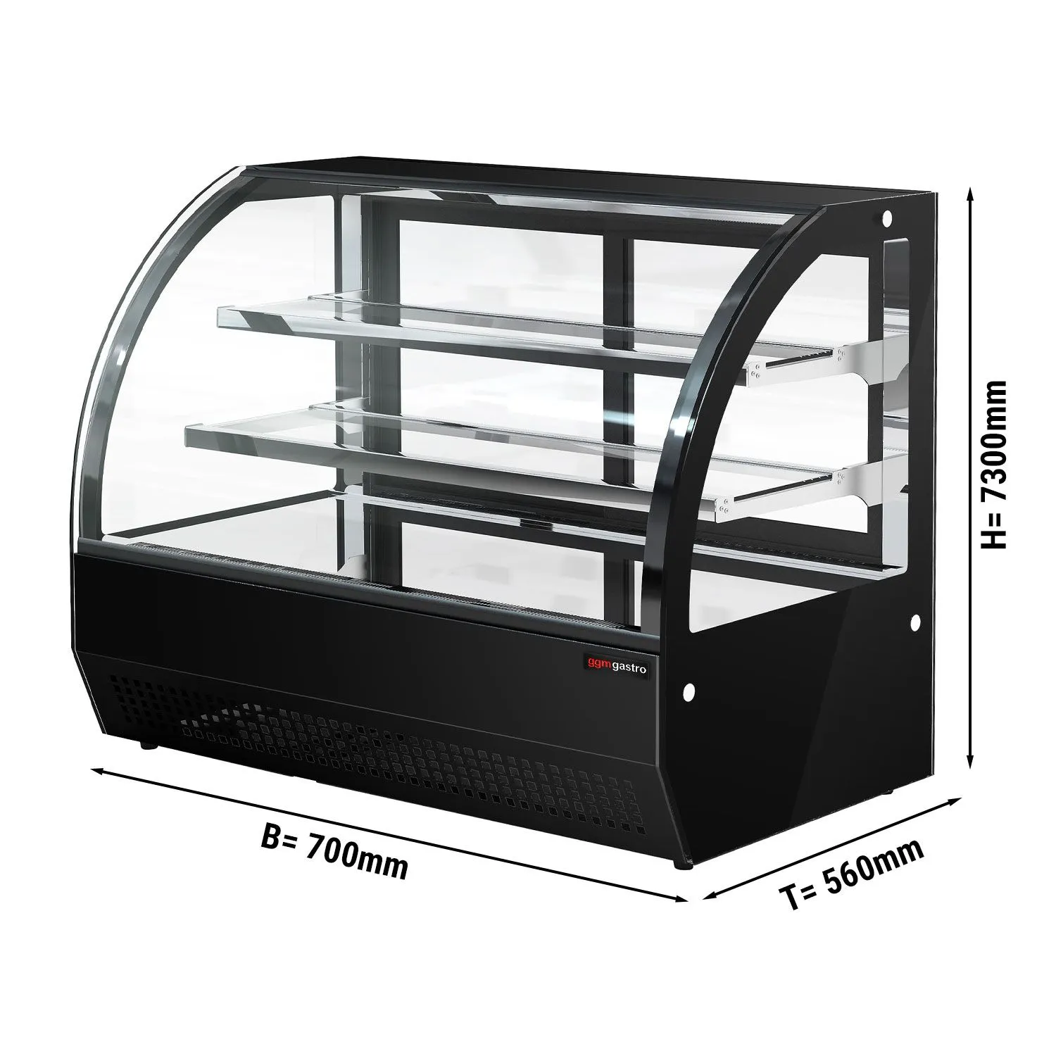 Tabletop refrigerated display case 105L