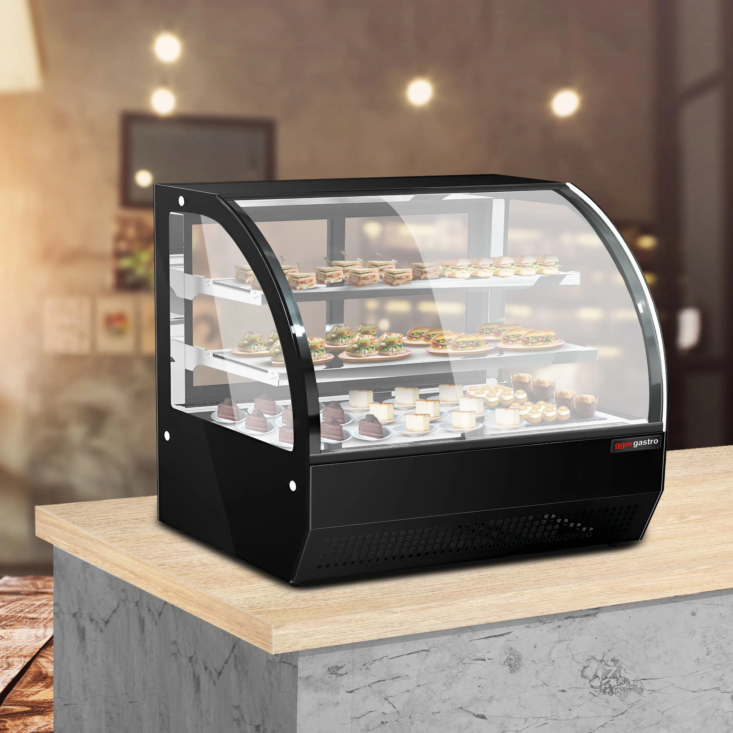 Tabletop refrigerated display case 105L