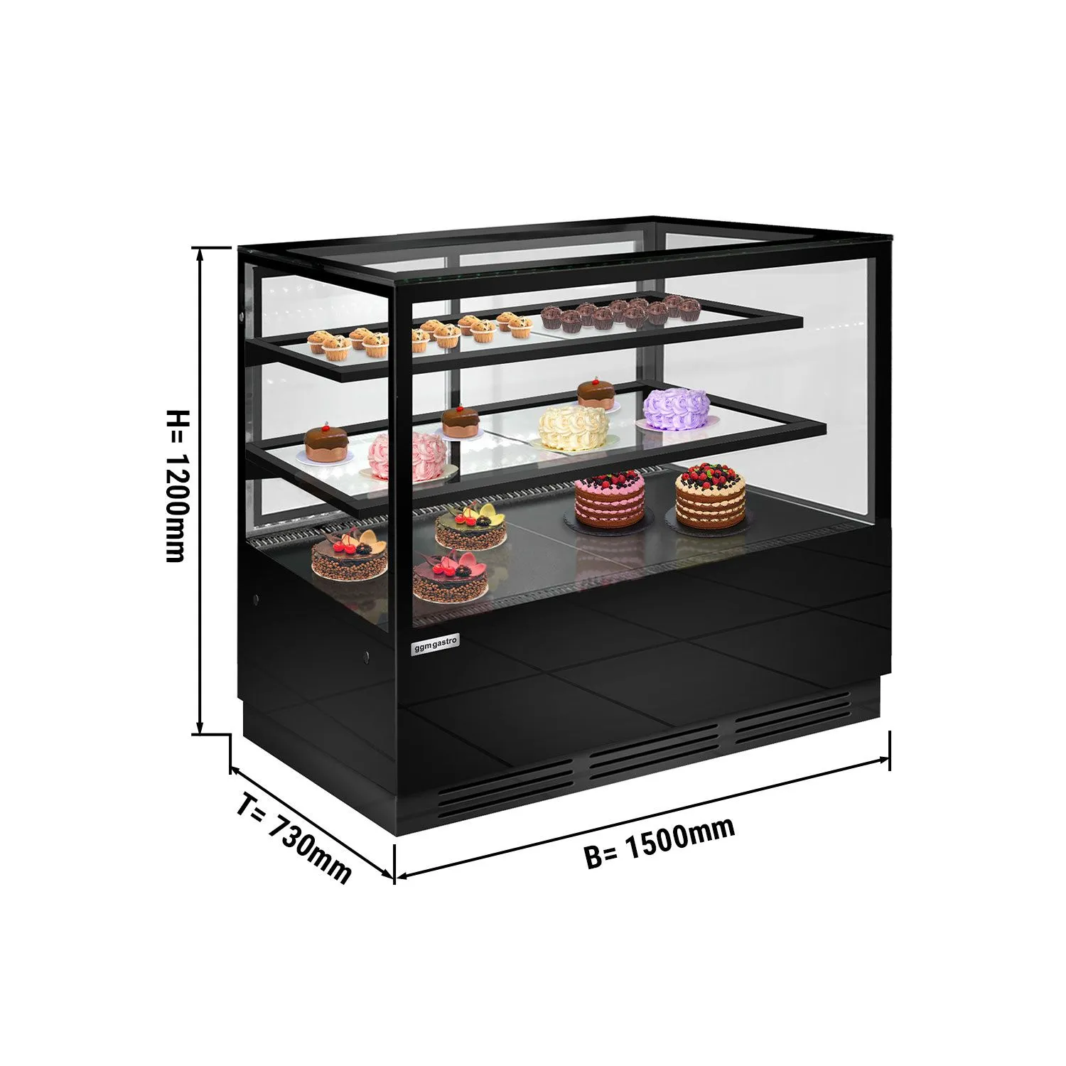 Cake display cabinet LED 1500mm