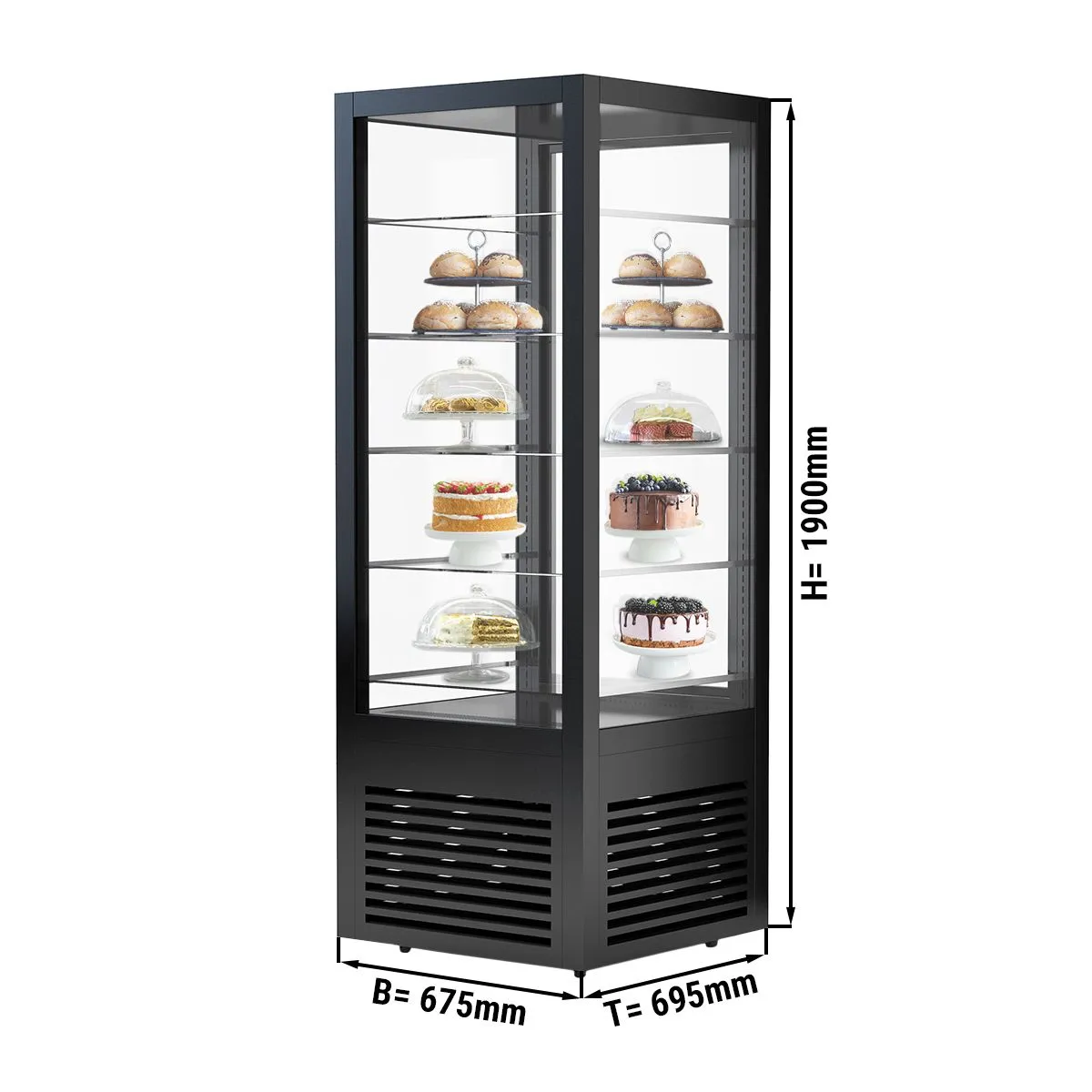 Panoramic display case 550L