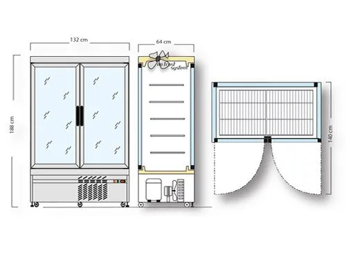 Panoramic display cabinet 935L