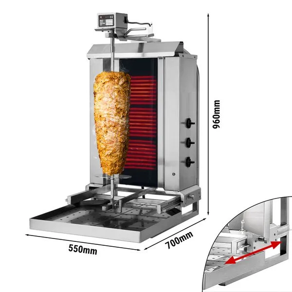 Kebab grill 40kg 3P