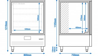 Kiirjahutuskapp 7x 60x40/GN1/1