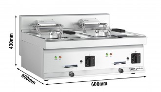 Fritüür 10+10L kraaniga 600mm