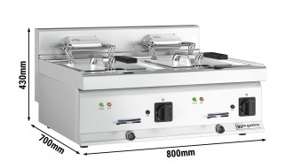 Fritüür 10+10L kraaniga 700mm