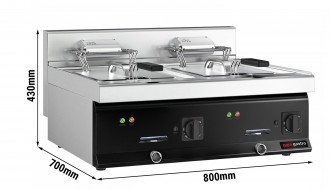 Fritüür 10+10L kraaniga