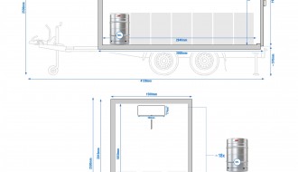 Food truck 1340x2850 mm