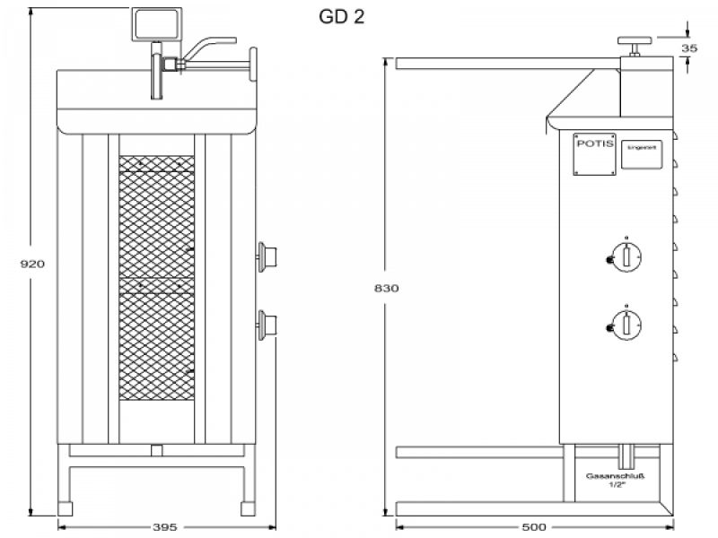 Kebabgrill 30kg